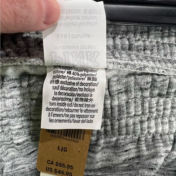 NEW NWT‎ VS Victoria secret sweats joggers L large heather light grey - Picture 8 of 8